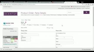 How to start a party on your Scentsy workstation