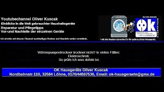 Wärmepumpentrockner trocknet nicht? In vielen Fällen: Elektroschrott. So prüfe ich was defekt ist.