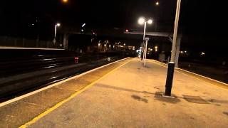 SWT Class 159 speeds through Eastleigh station at night 30/5/13