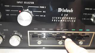 McIntosh C28 \u0026 MC2105 working demonstration (for sale Craigslist, Facebook, Ebay)