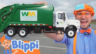 Garbage Trucks With Blippi! | Vehicles For Children | Learn Recycling | Educational Videos for Kids
