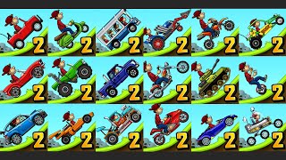 Hill Climb Racing 2 - All Vehicles Epic/Funny Compilation