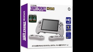 The 16 bit pocket HDMI looks like a switch but plays super nintendo titles