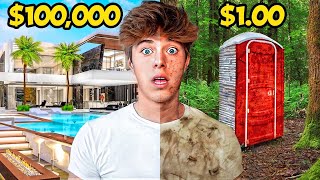$1 VS $100,000 HOTEL CHALLENGE!!