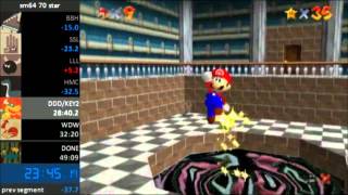 Super Mario 64 (VC) 70 Star Speedrun 48:45 by Siglemic