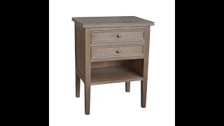 Hoolnn Furniture-Hamptons Style Wooden Bedside Table