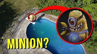 DRONE CATCHES MINION SWIMMING AT AN ABANDONED POOL!! (HE CAME AFTER US!!)