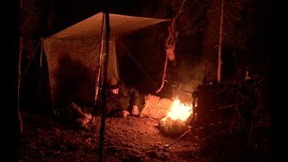 Spruce Root Cordage - Solo Bushcraft Wild Island Camp - Finnish Laavu, Tenkara, Wind Breaker