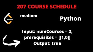 LEETCODE 207 COURSE SCHEDULE PYTHON | DFS Amazon interview question