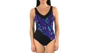 Sunmarin Graphic Floral Tummy Control One Piece | SwimOutlet.com