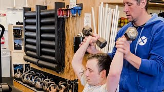 Overhead Pressing and Supersetting with Bicep Curls