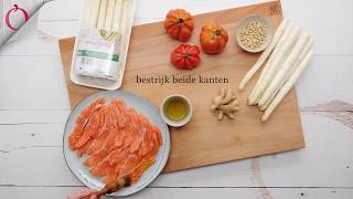 BelOrta Witte asperges zachtgekookt eitje zalm