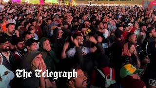 Rival fans taunt Brazil at the Fifa fan park in Doha as Neymar's men crash out against Croatia