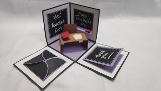 Teachers day card | DIY teacher's day card | handmade teachers day explosion box