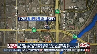 Serial robbery suspect arrested after hold up