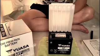 My Motorcycle Battery Replacement - Yuasa YTX14-BS