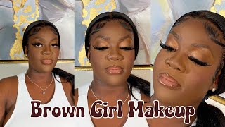 Step by Step Bronze Glam Makeup | Dark Skin Client Makeup Tutorial | Halle J.