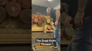 The Great Knife Thrower #knifeskills #knifethrower