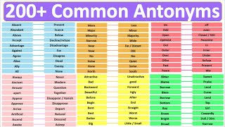 Opposite words: Learn 200+ Common Antonyms| Improve English Vocabulary