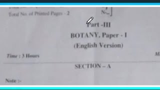 Ap Inter 1st year 2024 (Half-Yearly)Exams😍 Botany Question Paper 💯 Real ❤️ || Ap Inter 1st 2024-25