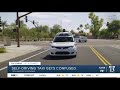 self driving taxi gets confused