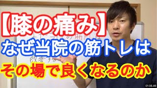 膝の痛みを筋トレでその場で改善できる理由【大和市 膝の痛み 治し方】大和市中央林間の整体院蒼