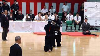 2014年 全日本学生剣道選手権 準々決勝 日体大 村瀬諒 vs 中大 村上