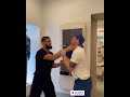 The smesh bros Khamzat Chimaev and Darren Till light spar in the Gucci store