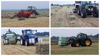 Kleine balen HOOI maken, per 10 BUNDELEN en VERPAKKEN met folie | Beheersgras | Boer Gerrit vlogt