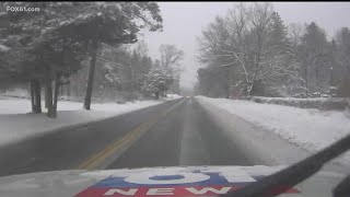 Update on Connecticut road conditions as snowstorm winds down