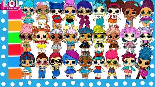 LOL Surprise Dolls Coloring Book Page Compilation Aqua L.O.L. Surprise! | HAPPILY SNOWBALL