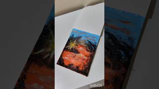 Simple Sunset Painting | Youtube Shorts#