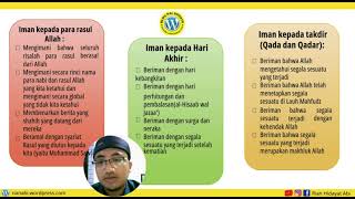 videoi pembelajaran materi syuabul iman (cabang- cabang iman)  kurikulum merdeka.