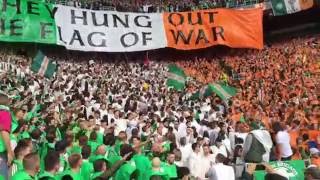 Green Brigade Display - Celtic vs Rangers* | Celtic Fans Standing Section