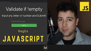How to validate a Form and check if a field is not empty using JavaScript Regular Expression