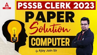 PSSSB Clerk Answer Key ( 25 June 2023 ) | PSSSB Clerk Computer Paper Solution