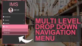 PHP PROJECT: How To Create Multi Level Drop down Navigation Menu using CSS HTML JS - PART 1