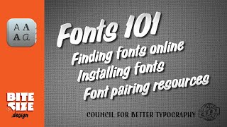 Fonts 101: Finding fonts online, installing fonts with FontBook, and font pairing sources