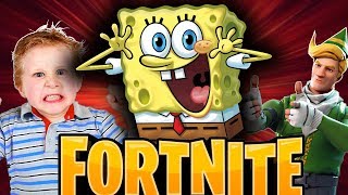 BUILDING SPONGEBOB IN FORTNITE !!! / 20 v 20 TROLLING