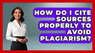 How Do I Cite Sources Properly To Avoid Plagiarism? - The College Explorer