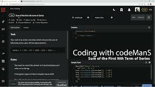 Codewars 7 kyu Sum of the First Nth Term of Series Javascript