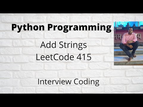 Python Program To Add Strings || Leetcode 415 ||Add Strings Python ...