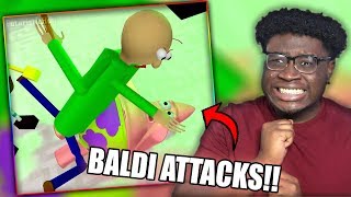 BALDI ATTACKS PATRICK STAR! | BALDI'S BASICS VS SPONGEBOB Minecraft Animation Reaction!