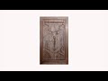 van acht hand carved wooden doors