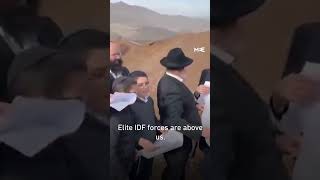 Ultra-Orthodox Israeli Jews film themselves near Syrian village at foot of Mount Hermon