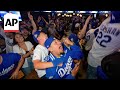 Los Angeles Dodgers fans react to winning the World Series