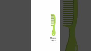 Plastic comb vs wooden comb ✅#hair #benefit4u#shorts