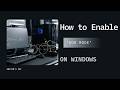 How to Enable 