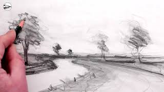How to Draw a Landscape: Quick Pencil Sketch