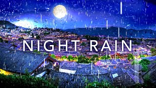 Relaxing Rain and Thunder Sounds, Night Rain 12 Hours Rainfall with Gentle Thunder for Sleep